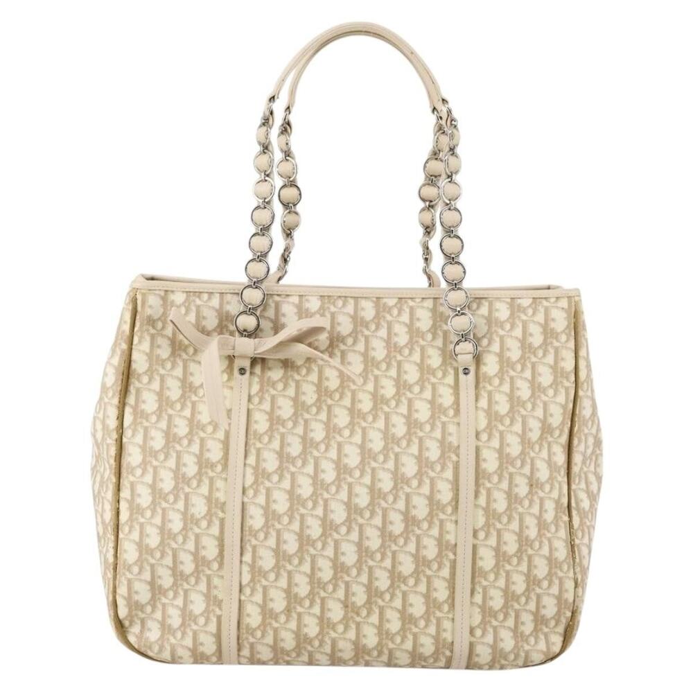 Dior Trotter Romantic Chain Bag Beige Handbag